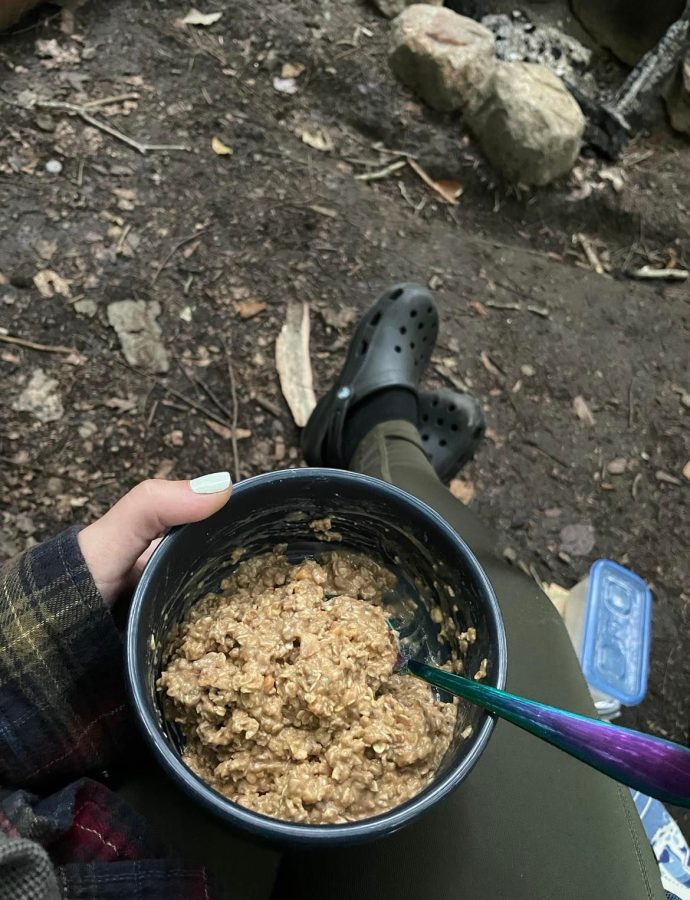 protein oats camping